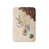 Coffee Themed Memory Foam Bath Mat Badematte (Vorderseite Vertikal)