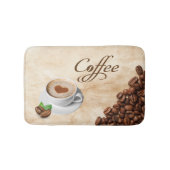 Coffee Themed Memory Foam Bath Mat Badematte (Vorderseite)
