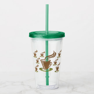 Coffee Themed Tumbler Acryltrinkbecher