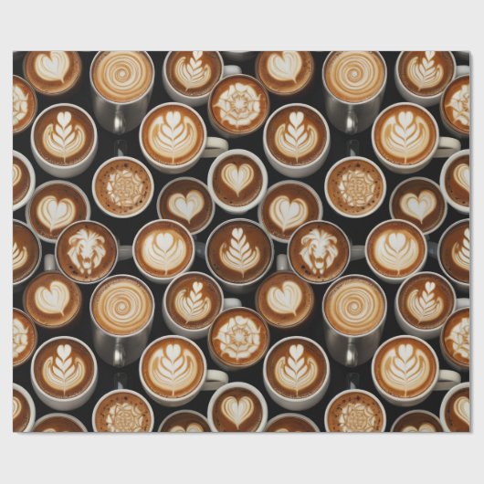 Coffee Themed Wrapping Paper Geschenkpapier (Flach)