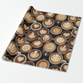 Coffee Themed Wrapping Paper Geschenkpapier
