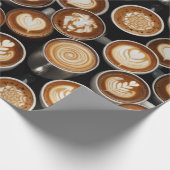 Coffee Themed Wrapping Paper Geschenkpapier (Ecke)