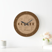 Coffee Time Acrylic Wall Clock Große Wanduhr (Zuhause)