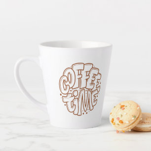 "Coffee Time" Ästhetische Typografie-Reisetasse Milchtasse