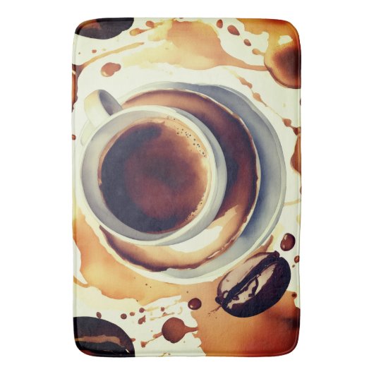 Coffee time Bath Mat Badematte (Vorderseite Vertikal)