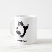 Coffee Time Black Cat Tasse für Introvertierte (Vorderseite Links)