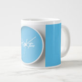 Coffee Time Blue Jumbo Tasse (Vorderseite Rechts)