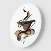 coffee time clock große wanduhr (Winkel)