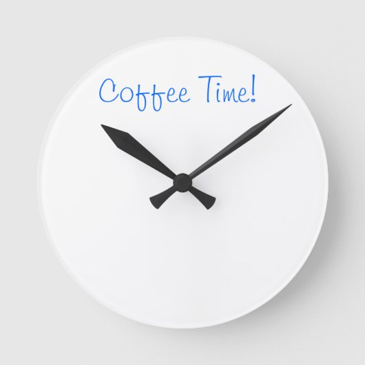 Coffee Time Clock Runde Wanduhr (Vorderseite)