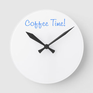 Coffee Time Clock Runde Wanduhr