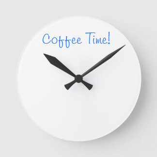 Coffee Time Clock Runde Wanduhr