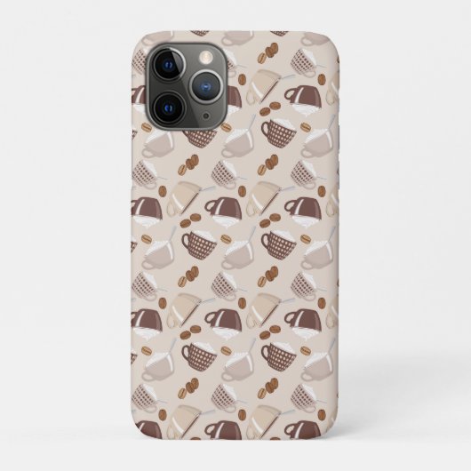 Coffee Time Cups Brown Grains Caffeine Lover Drink Case-Mate iPhone Hülle (Rückseite)