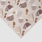 Coffee Time Cups Brown Grains Caffeine Lover Drink Seidenpapier (Ausschnitt)