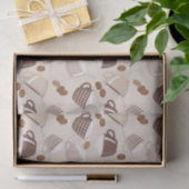 Coffee Time Cups Brown Grains Caffeine Lover Drink Seidenpapier (Geschenk)