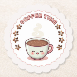 Coffee Time Cute Kawaii Coffee Cup Coaster Untersetzer