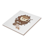 **Coffee Time – Cute Smiling Cup Steam  Fliese (Seite)
