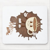 **Coffee Time – Cute Smiling Cup Steam Mousepad (Vorne)