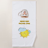 Coffee Time – Cute Smiling Cup Strandtuch (Vorderseite)