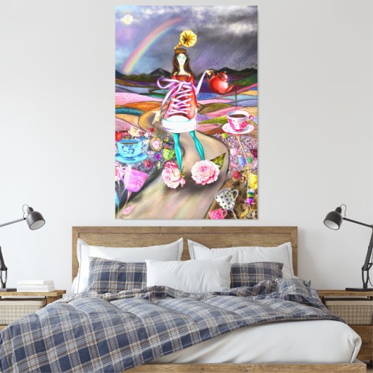 Coffee Time Fantasy Leinwanddruck (Insitu (Schlafzimmer))