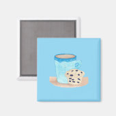 Coffee Time Freunde Blaue Edition Magnet (Vorderseite/Rückseite)