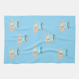 Coffee Time Friends Blue Edition Geschirrtuch