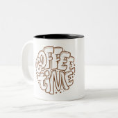 Coffee Time Gold Zweifarbige Tasse (Vorderseite Links)