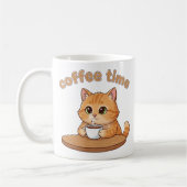Coffee Time Kitty Mug | Gift For Cat Lovers Kaffeetasse (Links)