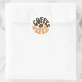 Coffee Time - Morgenkaffee Quadratischer Aufkleber (Tasche)