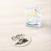 Coffee Time-Papierservietten Runder Pappuntersetzer (Vor Ort)