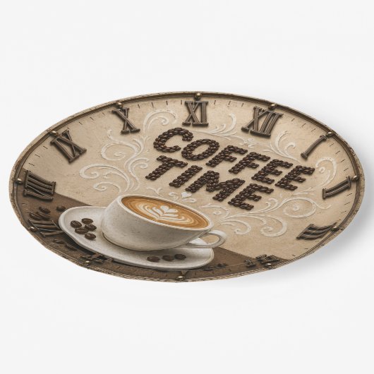Coffee Time Pappteller (Schrägansicht)