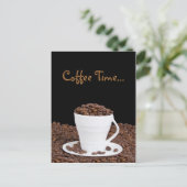 Coffee Time Postcard Postkarte (Stehend Vorderseite)