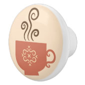 Coffee Time Retro Design Keramikknauf (Rechts)