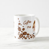 Coffee Time sagt der Gnom auf einer  Kaffeetasse (VorderseiteRechts)
