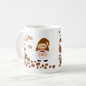 Coffee Time sagt der Gnom auf einer  Kaffeetasse (Vorderseite Links)