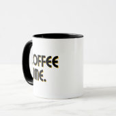 Coffee Time | Simple Minimalist Everyday Coffee Tasse (Vorderseite Links)
