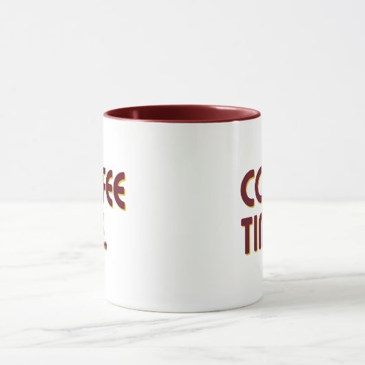 Coffee Time | Simple Minimalist Everyday Coffee Tasse (Zentrum)