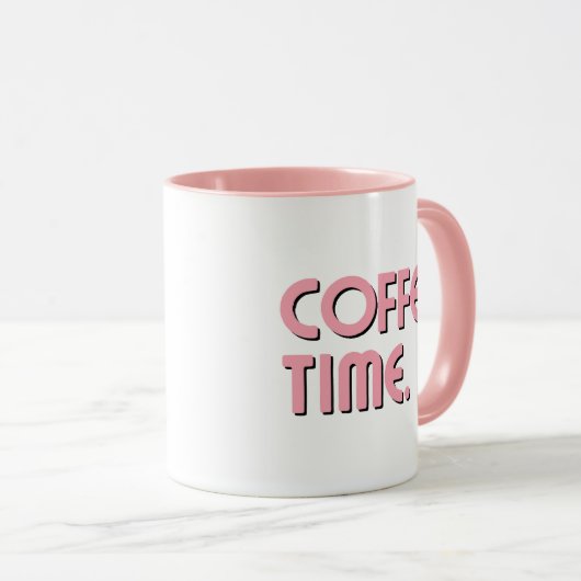 Coffee Time | Simple Minimalist Everyday Coffee Tasse (VorderseiteRechts)