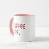 Coffee Time | Simple Minimalist Everyday Coffee Tasse (Vorderseite Links)