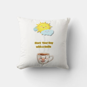 Coffee Time – Süße lächelnde Tasse Kissen