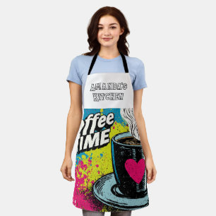 "Coffee Time" Vibranding Pop Art Tasse Design Schürze