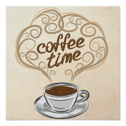 "Coffee Time" Wall Art Digital Prints Poster (Vorderseite)
