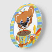 Coffee Time Wall Clock Große Wanduhr (Winkel)