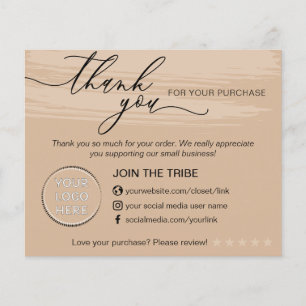 Coffee Tone Online-Shop Kleines Unternehmen Danke Flyer