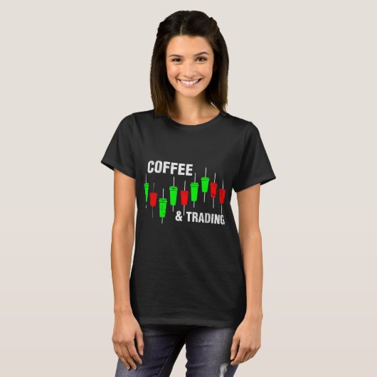 Coffee Trading Pips Forex CFD Day T-Shirt (Vorne ganz)