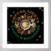 Coffee trifft auf die Güte der Erde – Cosmic Brew Poster (Vorne)