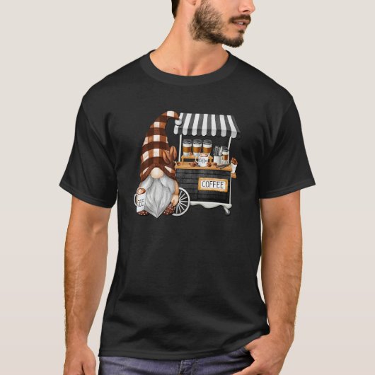 Coffee Truck Dad For Coffee Summer Gnome Graphic T-Shirt (Vorderseite)