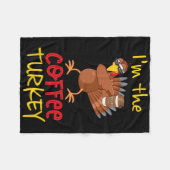 Coffee Turkey Matching Family Group Thanksgiving P Fleecedecke (Vorderseite (Horizontal))