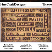 Coffee Typography Rustic Burlap Word FC5 Decoupage Seidenpapier