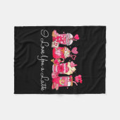 Coffee Valentine Shirt I Love You A Latte  Fleecedecke (Vorderseite (Horizontal))
