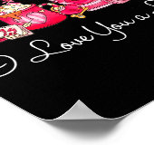 Coffee Valentine Shirt I Love You A Latte Poster (Ecke)